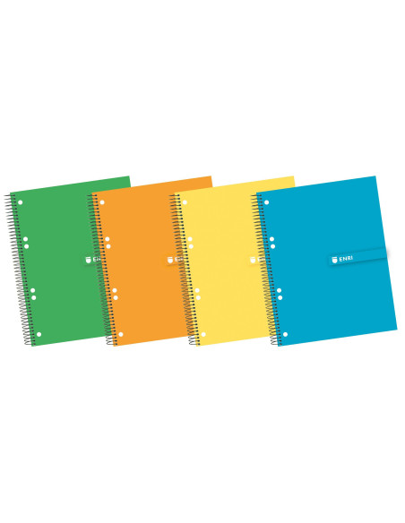ENRI CUADERNO ESPIRAL MICROPERFORADO 140H A5 5X5M 6 TALADROS TEXTRADURAS CSURTIDOS