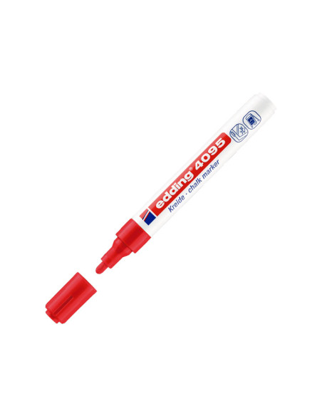 EDDING MARCADOR DE TIZA LÍQUIDA 4095 BORRABLE ROJO