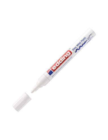 EDDING MARCADOR PERMANENTE 750 TINTA OPACA BRILLANTE BLANCO