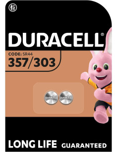 DURACELL PILA ALCALINA ESPECIAL LR44 DE BOTÓN 15 V -BLISTER 2U- 2