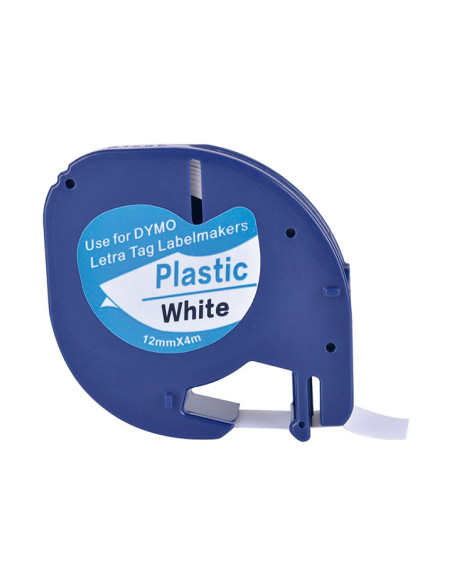 CINTA PLÁSTICO DYMO LETRA TAG 12mm x 4m