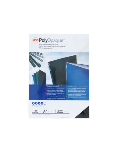 CAJA 100 CUBIERTAS GBC POLYCOVERS 300 MICRAS
