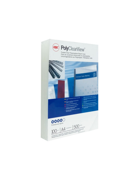 CAJA 100 CUBIERTAS GBC POLYCOVERS 500 MICRAS