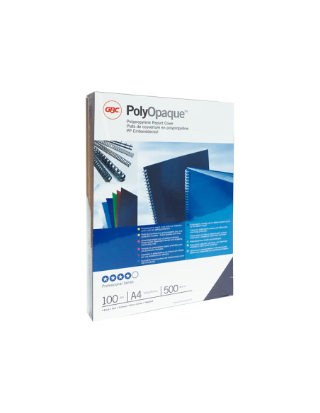 CAJA 100 CUBIERTAS GBC POLYCOVERS 500 MICRAS A4