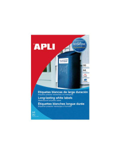 CAJA 20h ETIQUETAS APLI POLIÉSTER 210x297mm PARA EXTERIOR