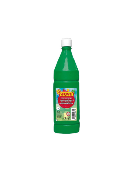 JOVI TÉMPERA LÍQUIDA PAINT VERDE MEDIO BOTELLA 1000ML