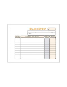 TALONARIO LOAN ENTREGAS 8 APAISADO DUPLICADO AUTOCOPIA CASTELLANO