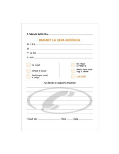 TALONARIO LOAN LLAMADAS TELEFÓNICAS 8 CATALÁN