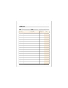 TALONARIO LOAN CAMAREROS 8 DUPLICADO AUTOCOPIA CASTELLANO