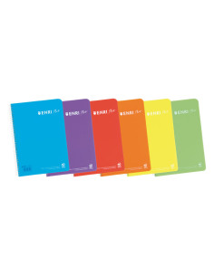 CUADERNO DE ESPIRAL ENRI TAPA BLANDA DE PLÁSTICO 80h F LISO