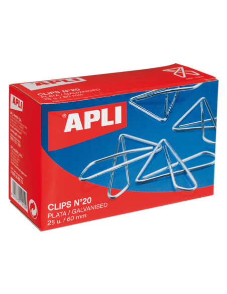 CAJA 25 CLIPS APLI MARIPOSA N20