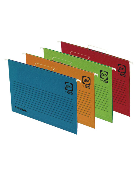 PACK 25 CARPETAS COLGANTES GIO DE COLOR F
