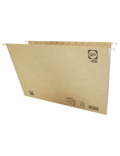 CAJA 25 CARPETAS COLGANTES GIO CRISTAL KRAFT F