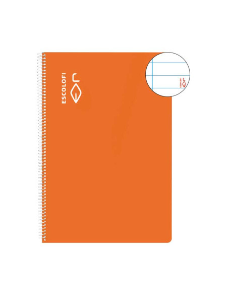 CUADERNO ESPIRAL 100h ESCOLOFI F HORIZONTAL CON MARGEN