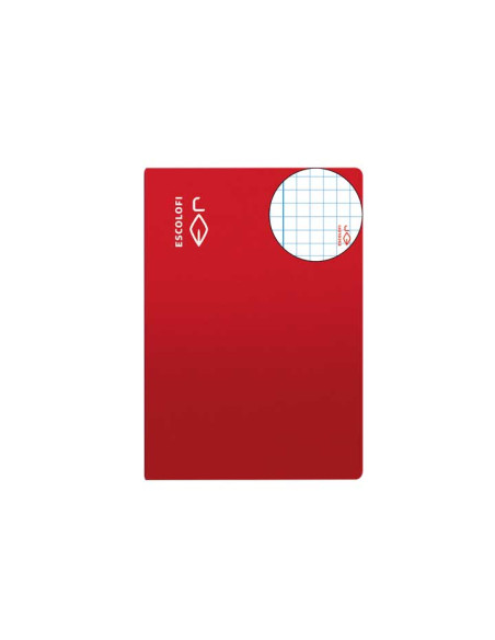 LIBRETA ESCOLOFI 4 50h CUADRIC4x4 70g CMARGEN ROJO