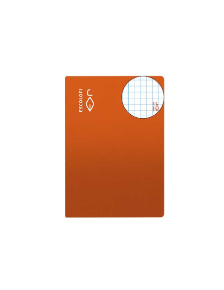 LIBRETA ESCOLOFI 4 50h CUADRIC4x4 70g CMARGEN NARANJA