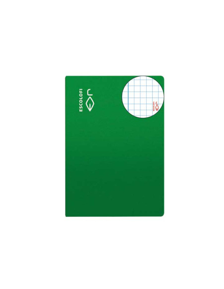 LIBRETA ESCOLOFI 4 50h CUADRIC4x4 70g CMARGEN VERDE
