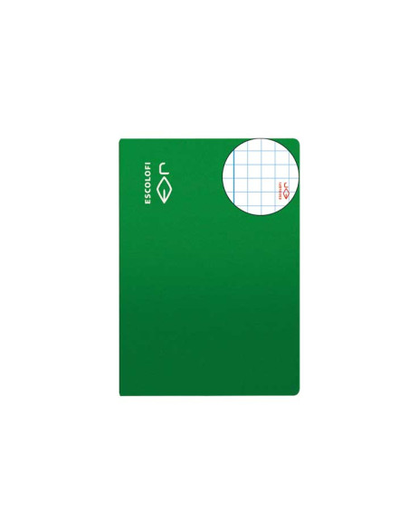 LIBRETA ESCOLOFI 4 50h CUADRIC5x5 70g CMARGEN VERDE