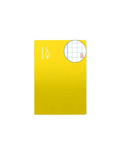 LIBRETA ESCOLOFI 4 50h CUADRIC6x6 70g CMARGEN AMARILLO