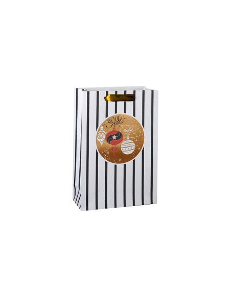 CAJA 12 BOLSAS DE PAPEL PEQUEÑAS NAVIDAD GLAMOUR