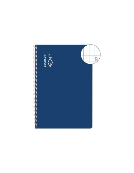 BLOC ESCOLOFI tapa DURA 4 50h CUADRIC8x8 70g CMARGEN AZUL