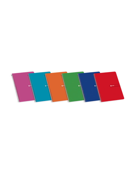 ENRI CUADERNO ESPIRAL FOLIO 80H 60GR 1 LÍNEA CMARGEN TAPA BLANDA CSURTIDOS