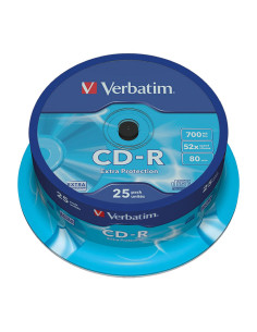 BOBINA 25 CD-R VERBATIM 52X 700MB DATALIFE