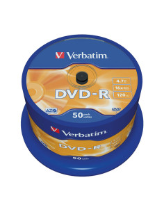 BOBINA 50 DVD-R VERBATIM 16X 47GB ADVANCED AZO