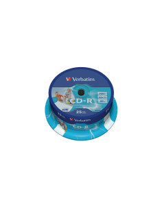 BOBINA 25 CD-R VERBATIM 52X 700MB INKJET PRINTABLE