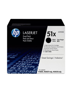 PACK 2 CARTUCHO DE TÓNER ORIGINAL LASERJET HP 51X
