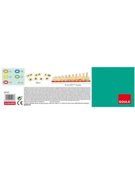 JUEGO EDUCATIVO GOULA ANILLAS DE COLORES  3 AÑOS