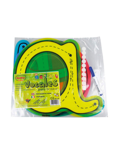 set vocales henbea grandes para trazar