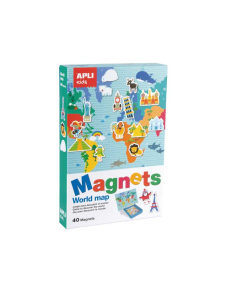 JUEGO MAGNETICO APLI MAPA MUNDI 40 PIEZAS