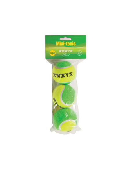BOLSA 3 PELOTAS DE TENIS AMAYA SPORT MINI 70mm
