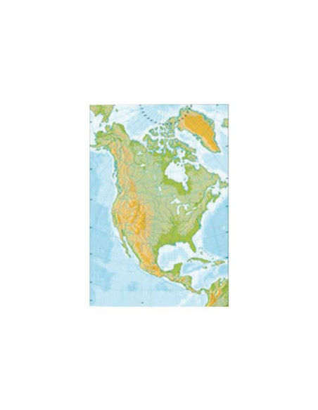 PACK 100 MAPAS MUDOS EN COLOR FÍSICO AMÉRICA DEL NORTE