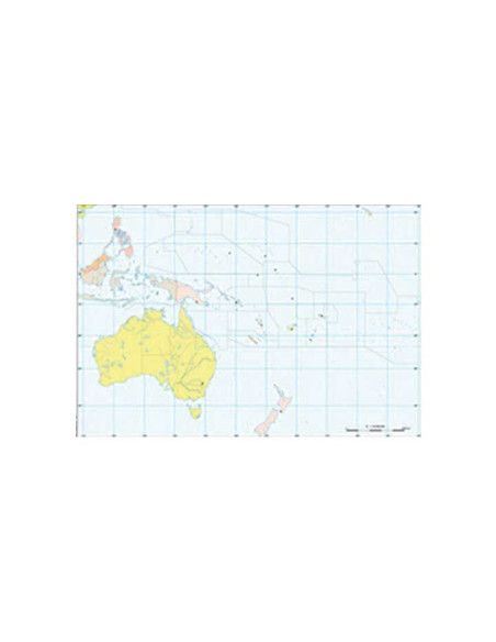 PACK 50 MAPAS MUDOS EN COLOR POLÍTICO OCEANÍA