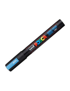 POSCA MARCADOR  PC-5M NO PERMANENTE PUNTA FORMA DE BALA 18 - 25 MM AZUL METÁLICO