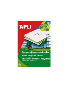 CAJA 100h ETIQUETAS APLI RECICLADAS 105X35mm