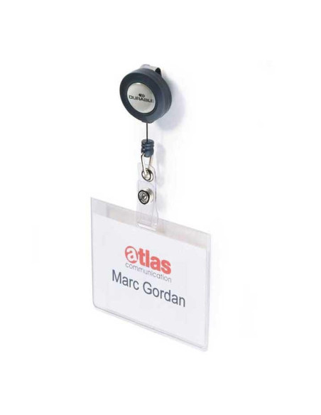CAJA 10 FUNDA PORTANOMBRES DURABLE CORDÓN EXTENSIBLE 60x90mm