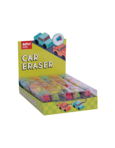 EXPOSITOR 20 GOMAS DE BORRAR APLI CON FORMA DE COCHE