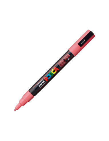 POSCA MARCADOR  PC-3M PUNTA CÓNICA 09 - 13 MM ROSA CORAL