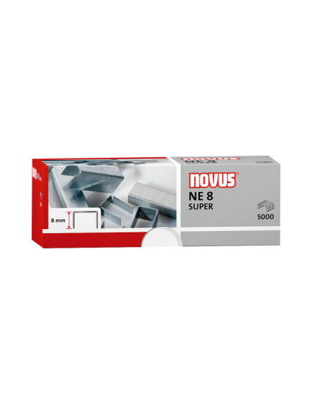 NOVUS GRAPAS NE 8 SUPER PARA GRAPADORAS ELÉCTRICAS CAJA 5000 UD