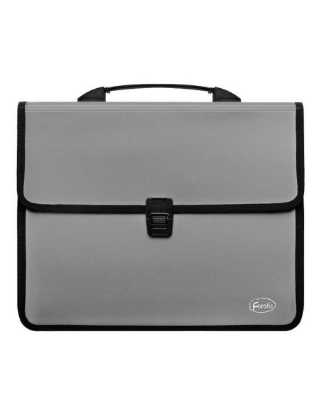 MALETIN FOROFIS PP RIBETEADO A4 CON ASA Y BROCHE PLATEADO