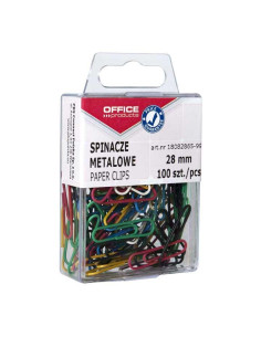 CAJA 100 CLIPS DE COLORES 28mm