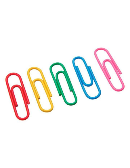 CAJA 100 CLIPS DE COLORES 28mm