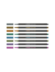 ESTUCHE METAL 8 ROTULADORES STABILO PEN 68 METALLIC 2