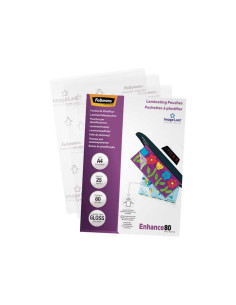PACK 25 FUNDAS BRILLO FELLOWES PARA PLASTIFICAR A4 80 MICRAS