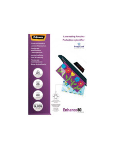 PACK 25 FUNDAS BRILLO FELLOWES PARA PLASTIFICAR A4 80 MICRAS 2