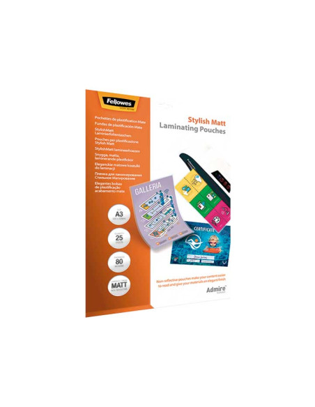 PACK 25 FUNDAS FELLOWES MATE PARA PLASTIFICAR A3