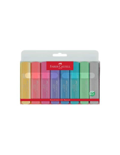 ESTUCHE 8 MARCADORES FLUORESCENTE FABER CASTELL TEXTLINER 1546 PASTEL